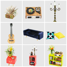 DIY Miniature Hip Livingroom Dollhouse