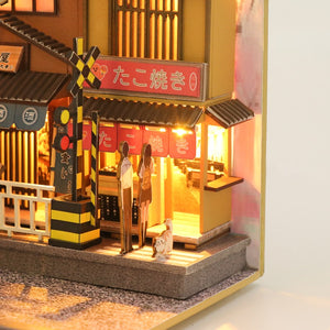 DIY Miniature Sakura Train Station Book Nook