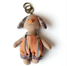 Playful Puppy – Handmade Plush Bag Charm & Keychain 🐶