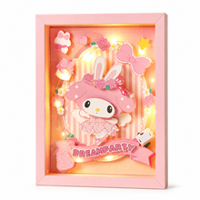 DIY Creative Pink Melody 3D Stacking Sticker Set with LED