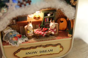 DIY Miniature Snow Dream Box Theater