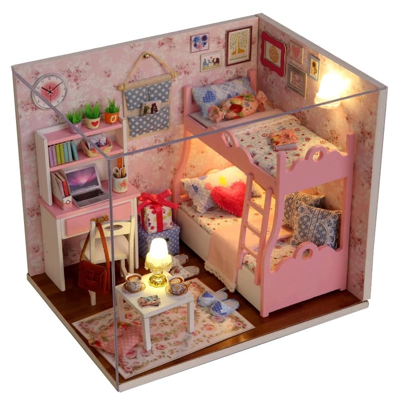 DIY Miniature Pink Bedroom Dollhouse – Lil' Haven