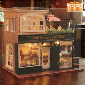 DIY Miniature Paris Coffee & Cake Shop Dollhouse