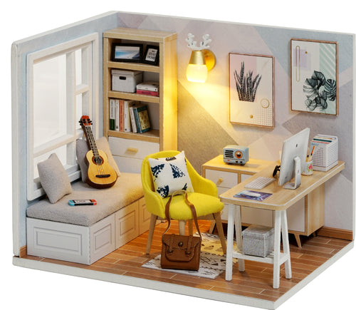 Miniature DIY Lil Workstation Dollhouse