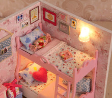 DIY Miniature Pink Bedroom Dollhouse