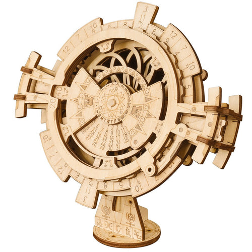 Wooden DIY Mechanical Gear Perpetual Calendar