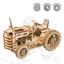 Wooden DIY Mechanical Gear Tractor