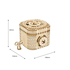 Wooden DIY Mechanical Gear Treasure Box